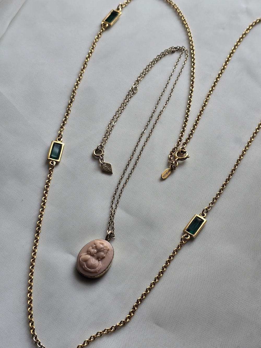 Vintage Sara Cov Necklaces- Cameo
